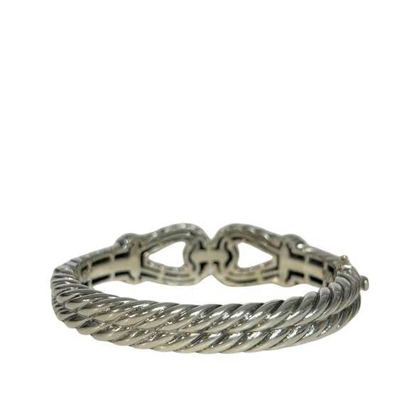 Andrea Candela 18K Gold & Silver Twisted Cable Diamond - Picture 3 of 3